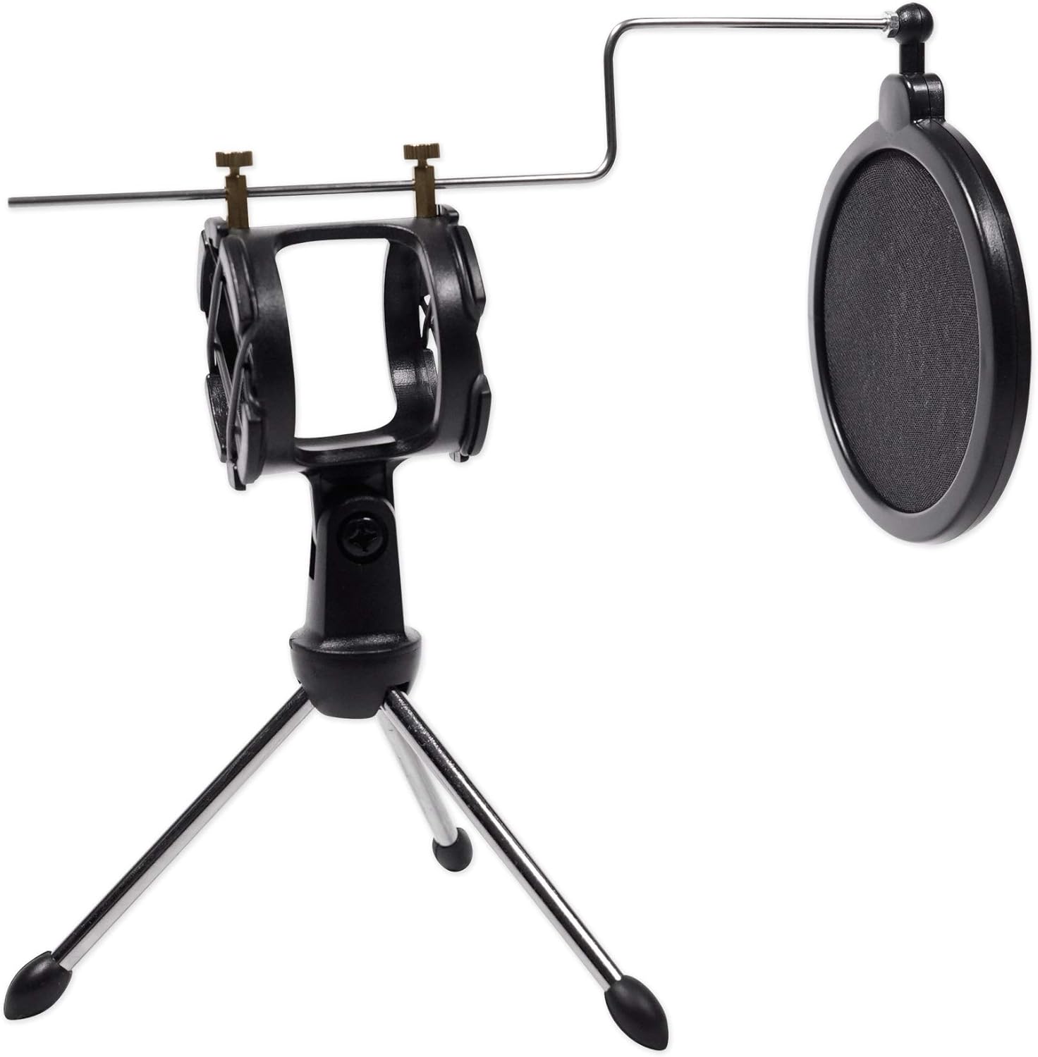 Rockville RockMix 5 Bundle: 5-Channel Pro Mixer with USB Interface, Bluetooth, PRO-M50 Studio Headphones, RCTR106B 6' TRS to TRS Balanced Cable, RMC-XLR Handheld Mic, RTMS21 Tripod Mic Stand, 5 Items