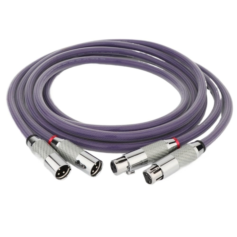 HiFi XLR Audio Interconnect Cable with Silver Plated 3Pins XLR Balanced Connector Audio Cable(0.5m)