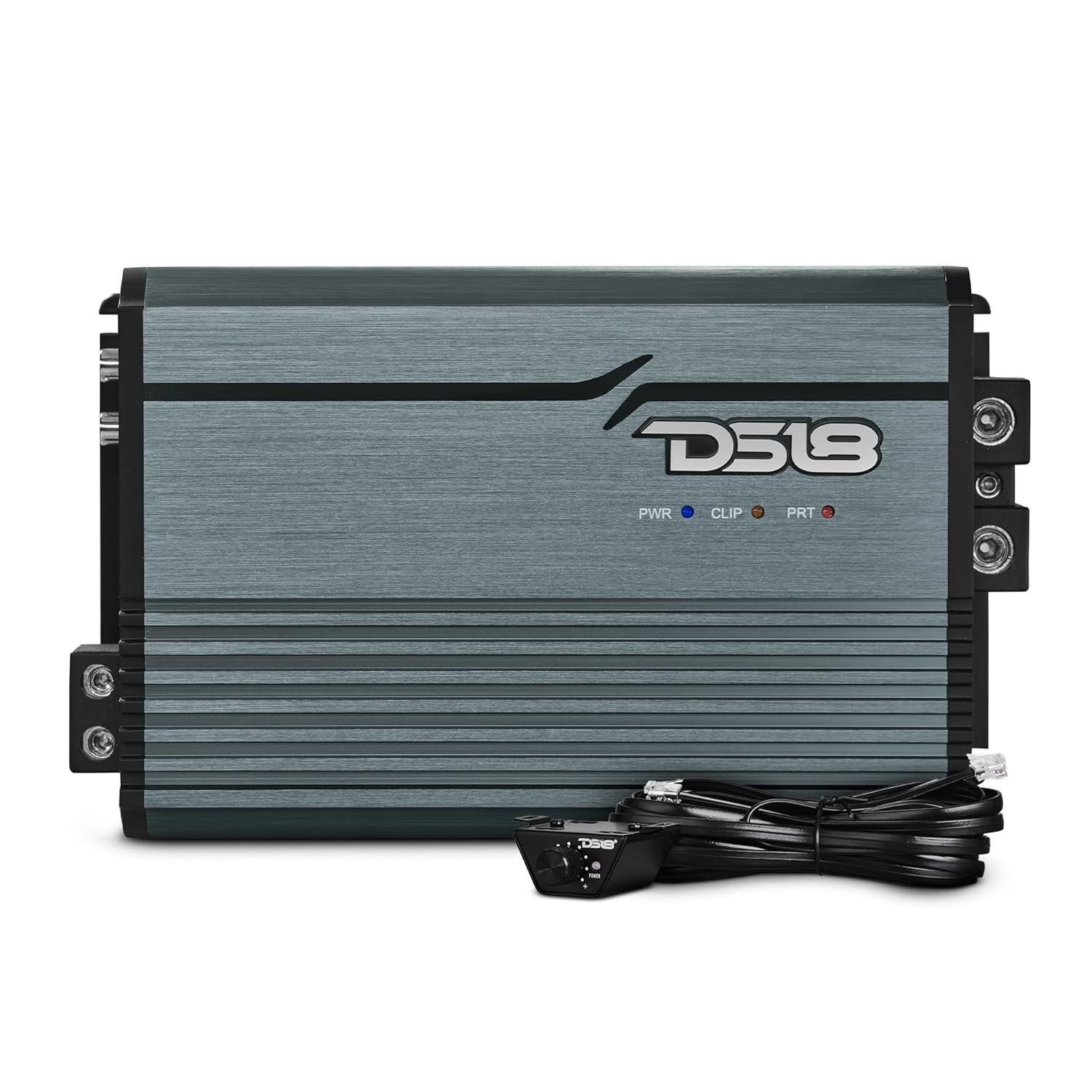 DS18 FRP-2.5K/TI Compact Full-Range Class D 1-Channel Amplifier 2,500 Watts RMS @ 1-ohm, Monoblock Amplifier with Remote Level Knob, Variable Crossover Filters Great for Bass, Mids, or Highs (Renewed)