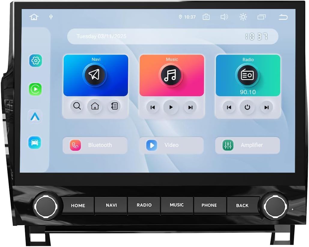 Dasaita 11.6'' Tundra Head Unit for 2007-2013 Toyota Tundra with Wireless Carplay & Android Auto, 8GB+256GB Android 13 Car Stereo Radio, Plug & Play GPS Navigation, Voice/Knobs/Buttons Control