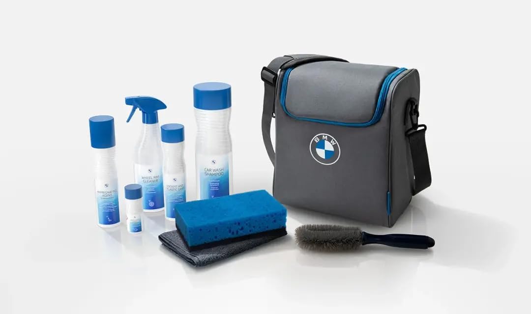 BMW Customer Care Kit for Seal & Protect, Complete Car Wash and Detailing Set with Carrying Bag