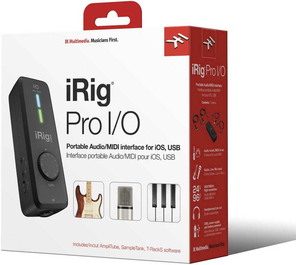 IK Multimedia iRig PRO I/O High-End Audio/MIDI Interface IP-IRIG-PROIO-AS