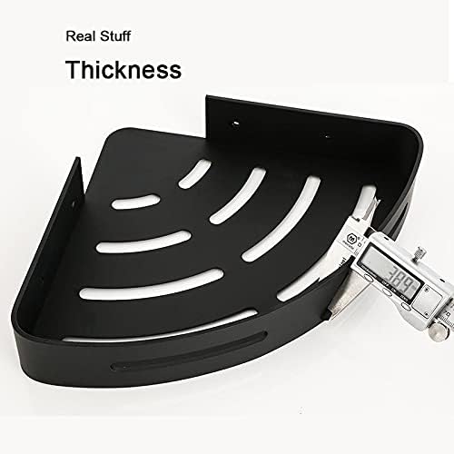Shower Shelves Bathroom Shelf, Organizer Shower Storage Rack, Corner Rack Tier Toilet Holder No Drill Bathing Accessories (Color : Black)