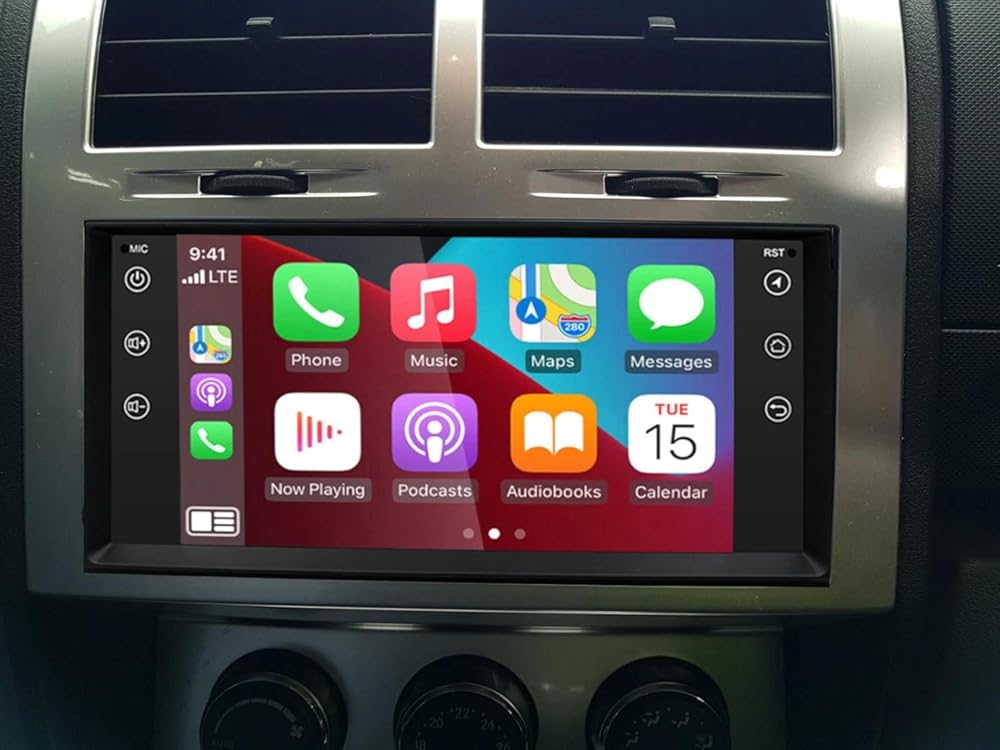 Car Radio Bluetooth for 2009 Chrysler Voyager, 7 Inch Car Stereo Upgrade 4G+64G with Wireless CarPlay/Android Auto/Touch Screen/Android 15/GPS Navigation/HD Backup Camera IPS Touchscreen SWC FM Mic