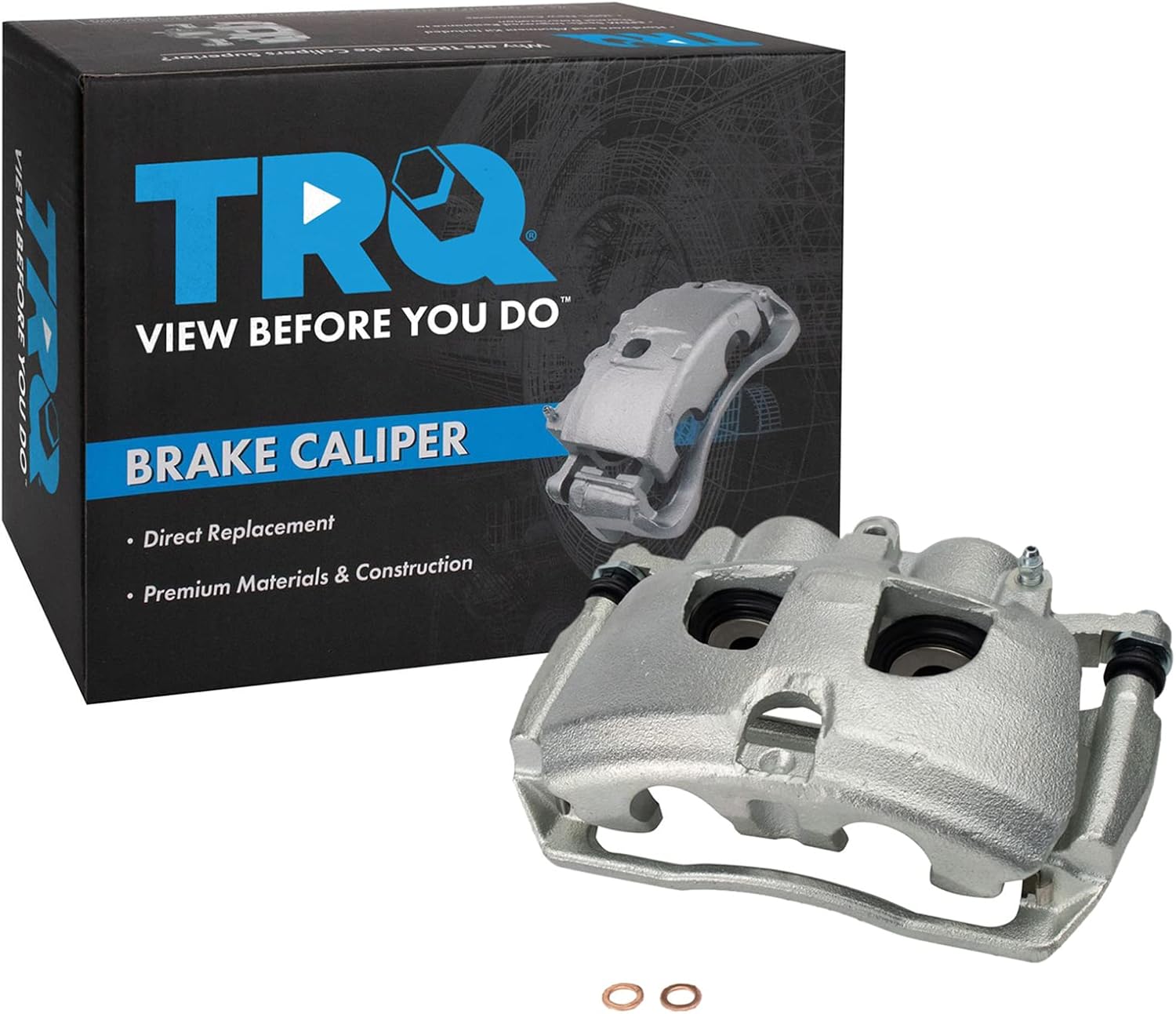 TRQ Rear Left Brake Caliper w/Bracket Drivers Side Compatible with 2009-2010 Dodge Ram 2500 Ram 3500 2012 Ram 1500 2011-2018 2500 3500