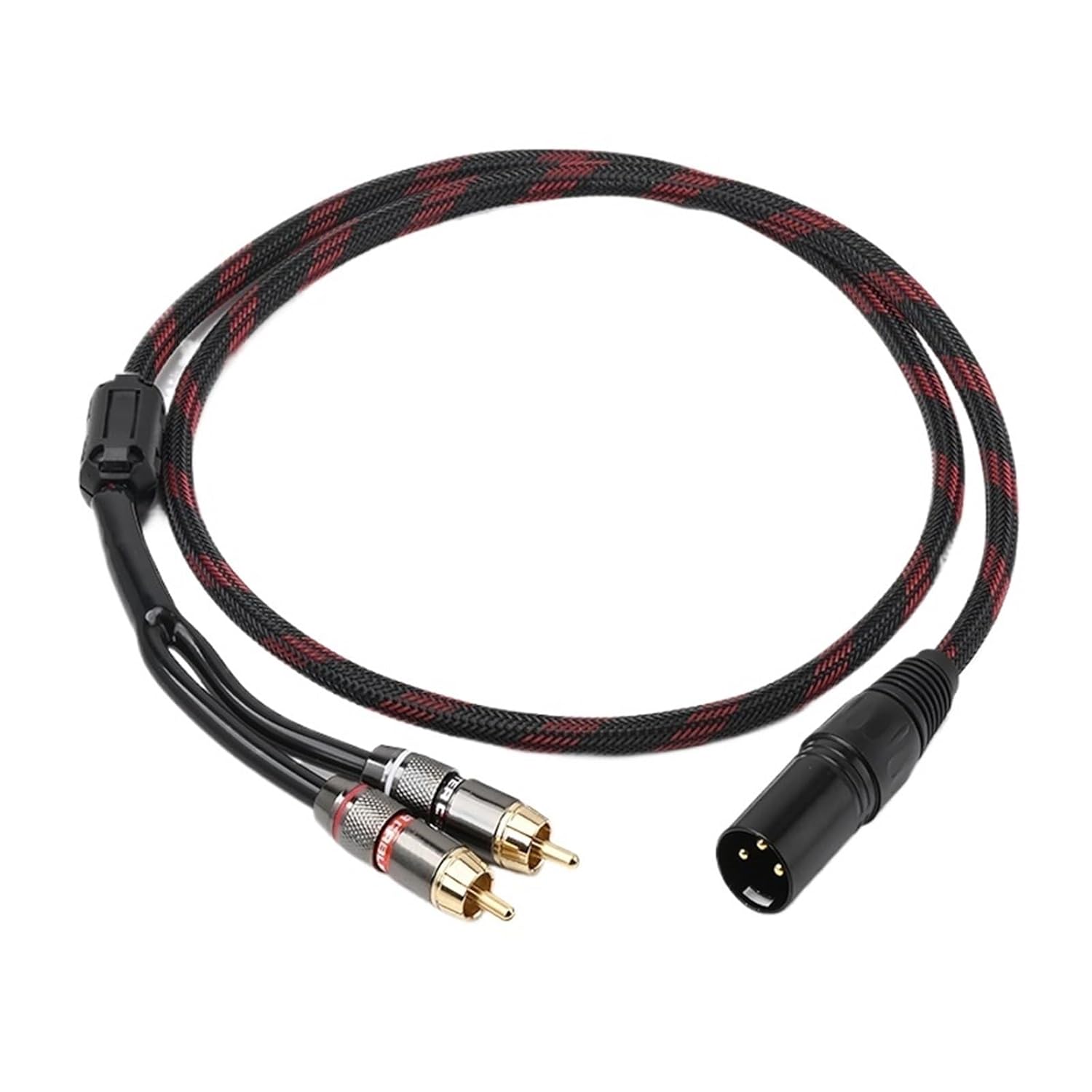 HiFi XLR to 2RCA Cable for Microphone Hi-end 6N OFC XLR Male Jack to Dual RCA Adapter Cord Profesional Audio Cable(0.75m)