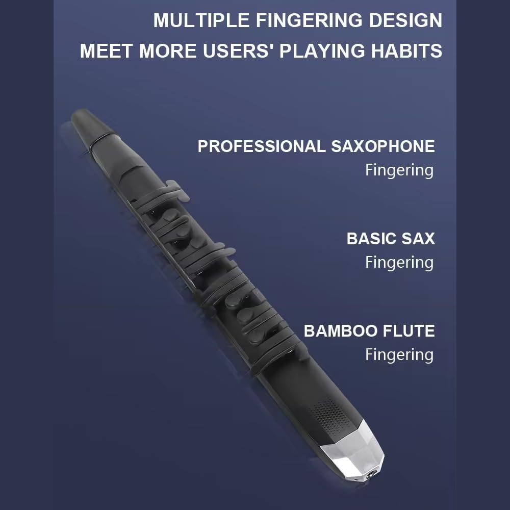 Coolmusic S1 Professional Performance Saxophone, Wireless Electronic Wind Instrument, Digital Synthesizer Aerophone Portable