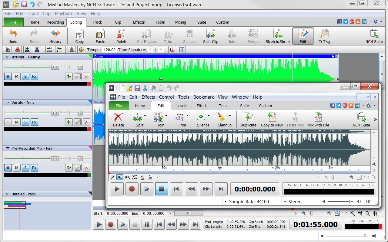 MixPad Multitrack Recording Software for Sound Mixing and Music Production [Download]