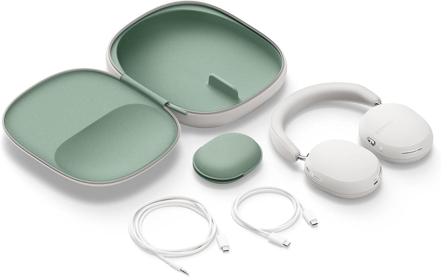 Sonos Ace | Noise Cancelling Wireless Over-Ear Headphones with Bluetooth, 30-Hour Battery Life, Spatial Audio, Dolby Atmos, Dynamic Head Tracking - White