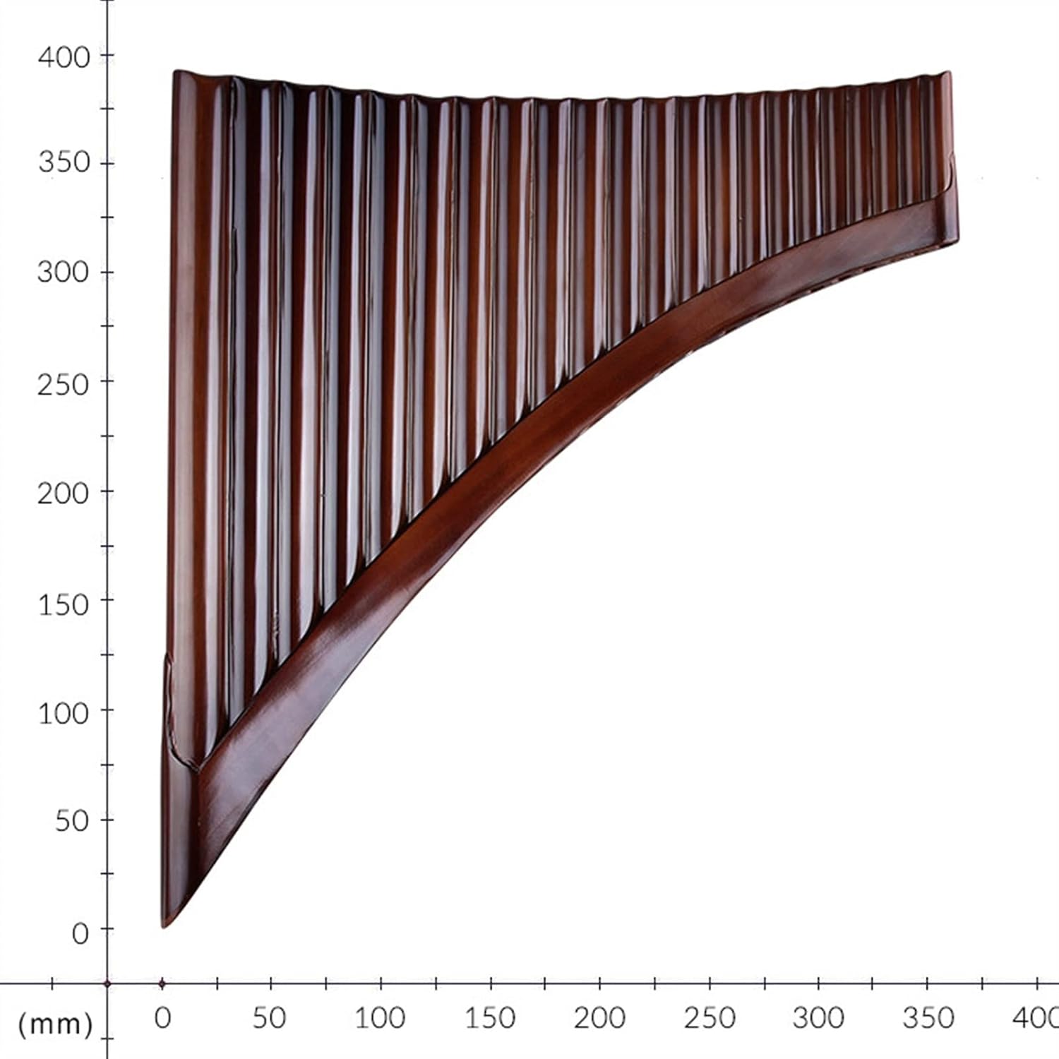 22 Pipes Pan Flute C Key Woodwind Instrument Chinese Traditional Musical Bamboo Handmade (Color : Right)