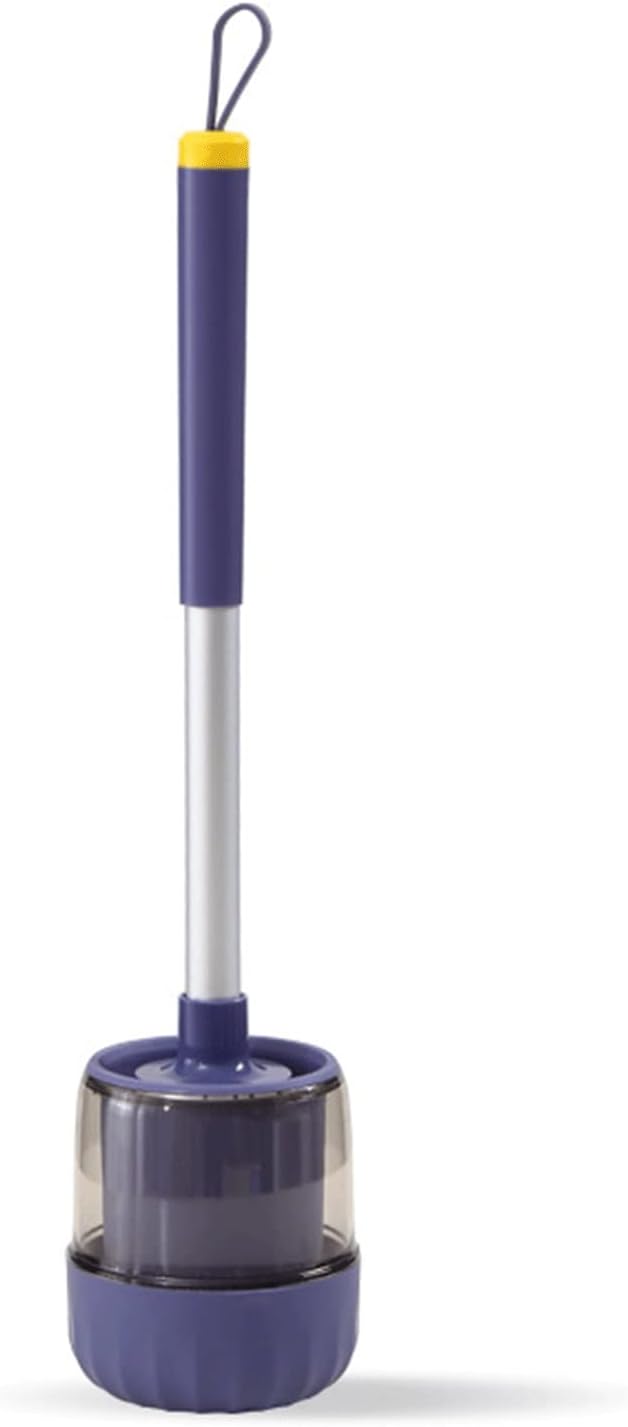 Toilet Brush with Drying Holder, Oilet Bowl Brush Bathroom Cleaning Bowl Brush Kit for Bathroom or Bathroom Cleaning (Color : Gray) (Purple)