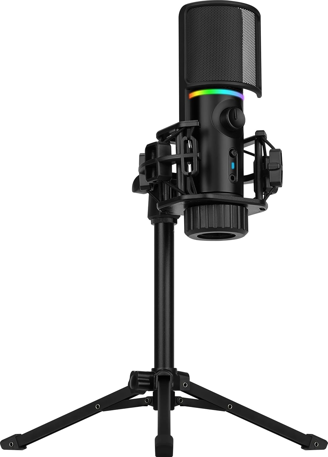 Streamplify MIC Tripod RGB Cardioid Microphone with Tripod for Streaming, Recording, Podcasting