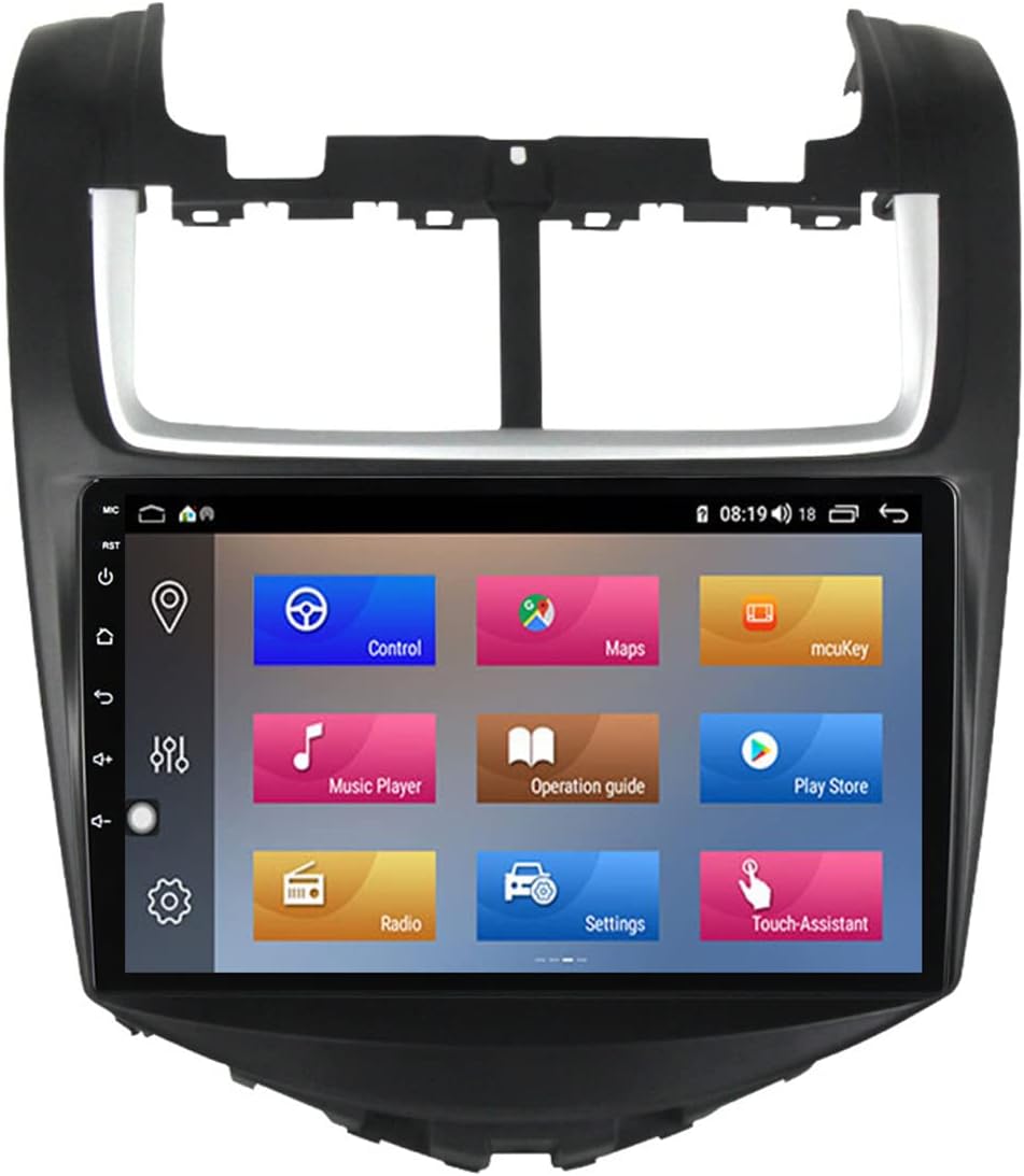 Double Din Car Stereo Bluetooth 9 Inch Android Touch Screen Car Radio in-Dash Head Unit for Chevrolet Aveo 2014-2017 with Backup Camera/FM/GPS Navigation/USB/SWC