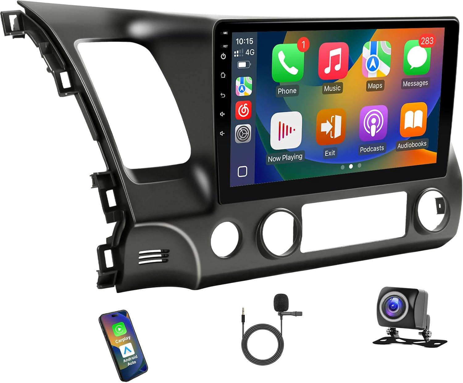 Leadfan Car Stereo Radio for Honda Civic 2006 2007 2008 2009 2010 2011 with Wireless Carplay Android Auto, 9