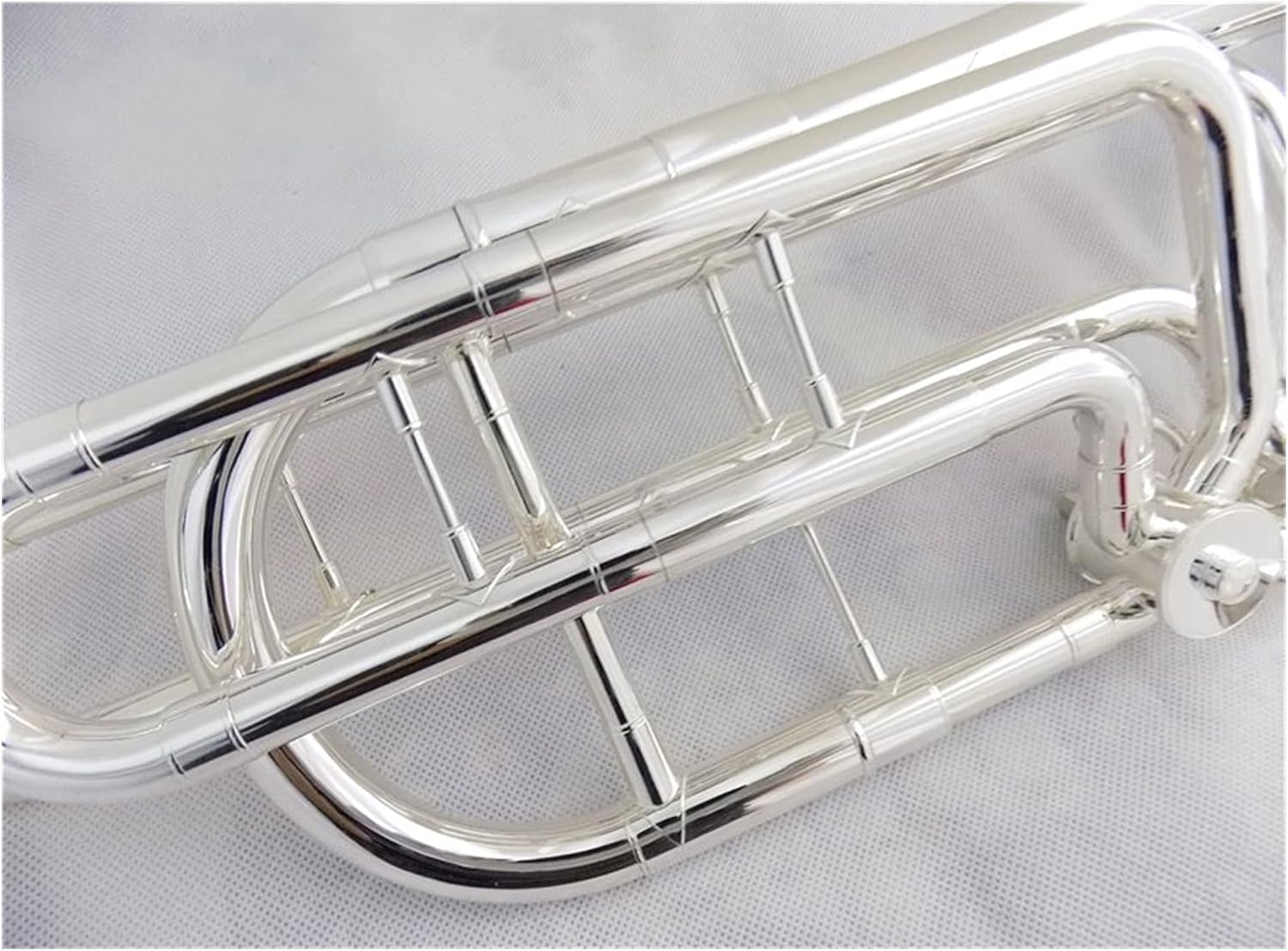 Student Trombone Bass Trombone Bb/F/EB/D with Case Mouthpiece Silver Plated Trombone Musical Instruments Slide Trombones Trombone Kit