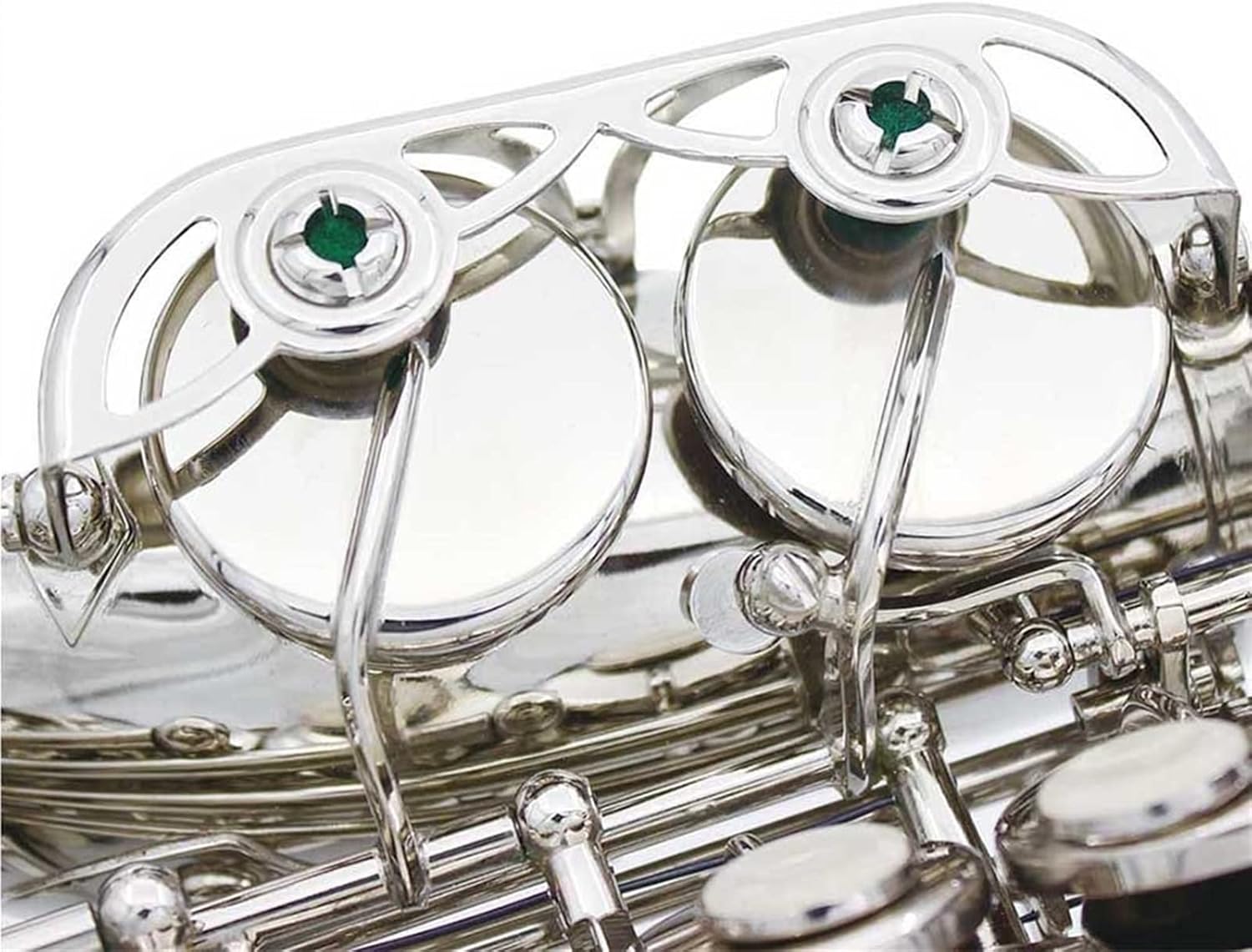 Bb Saxophone Silver Plated Brass Professional Woodwind Instrument B Flat Sax with Accessories