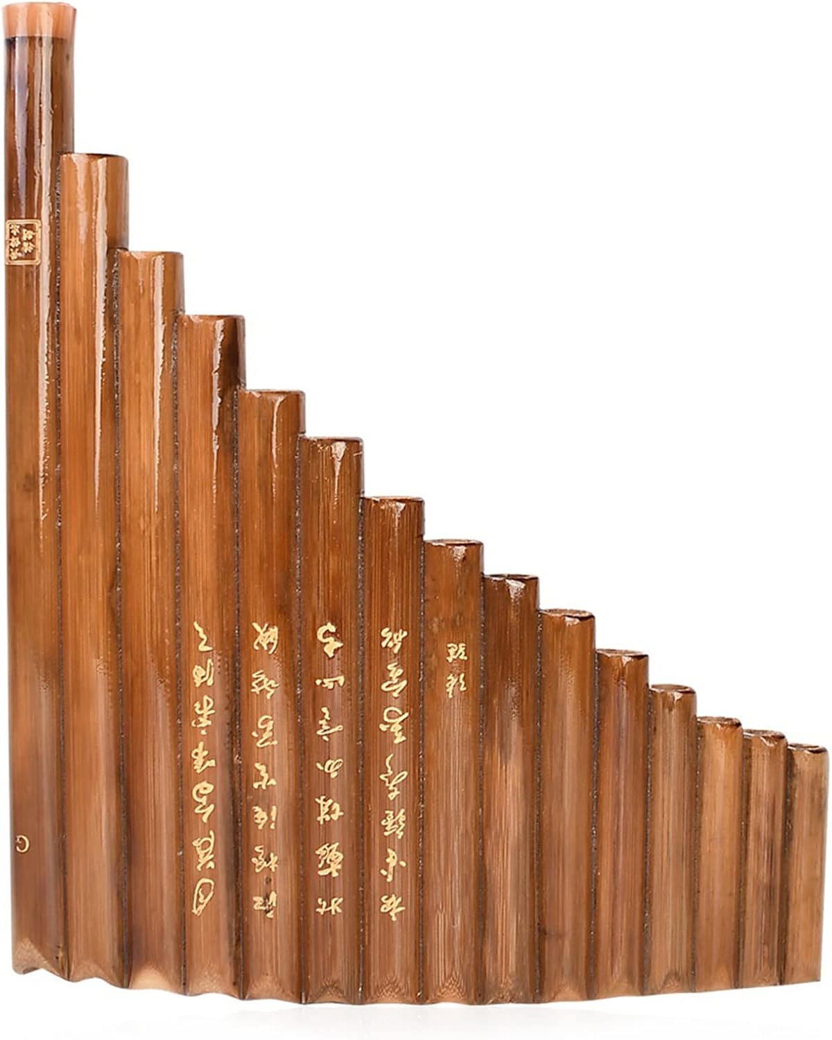 PanPipes Woodwind Instrument 15 Pipes G Key Pan Flute Set Natural Bamboo Wind Instrument Bamboo Panpipes