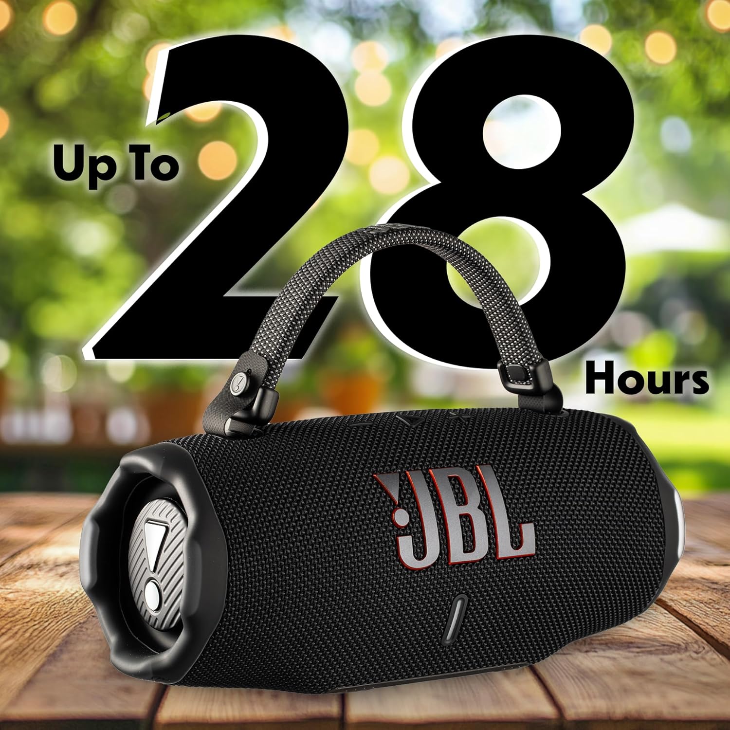 JBL Charge 6 Portable Bluetooth Speaker (Black) | IP68 Waterproof, DustProof, and DropProof, Outdoor Wireless Audio |28Hrs Playtime + Travel Case Bundle