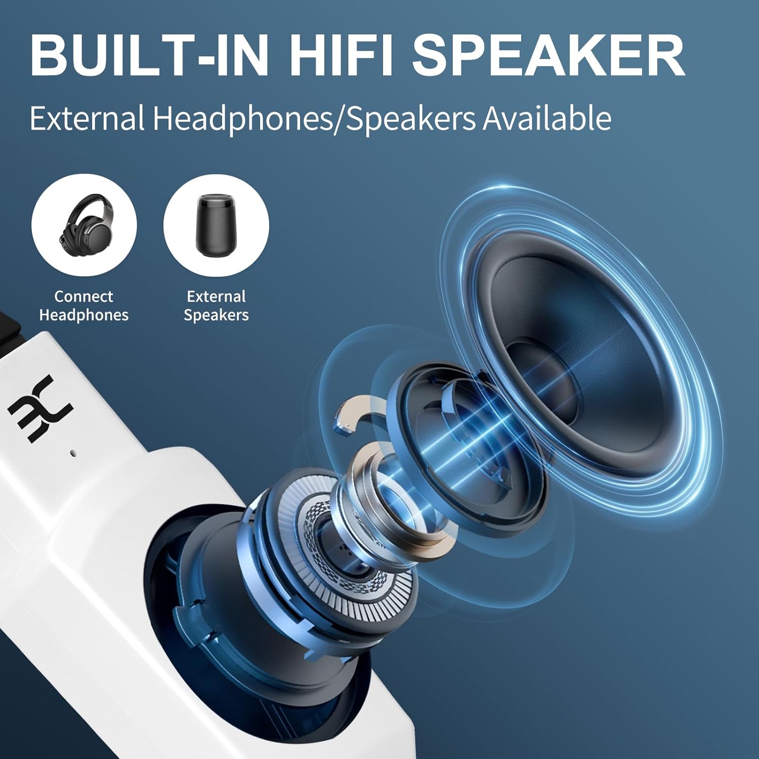 EX Electric Digital Wind Instrument, Electric Saxophone, with 12 Tones, 3 Fingering Modes, 3-Octave Range, Auto Vibrato & Transpose, Bluetooth MIDI & Rechargeable, White