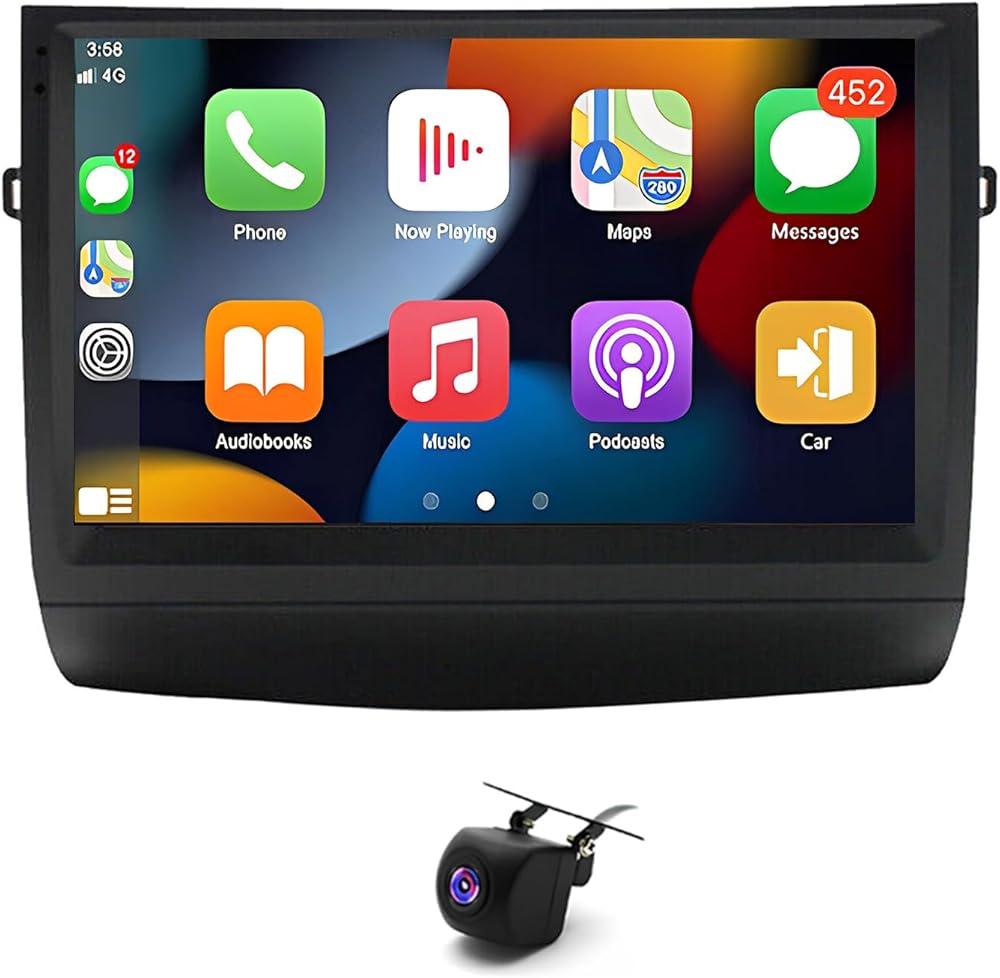 2+32G 9In Car Stereo for Toyota Prius 2003-2009 2008 2007 2006 2005 2004 w/GPS Navigation with Carplay w/Android Auto Double Din Touchscreen Car Radio Receiver Backup Camera