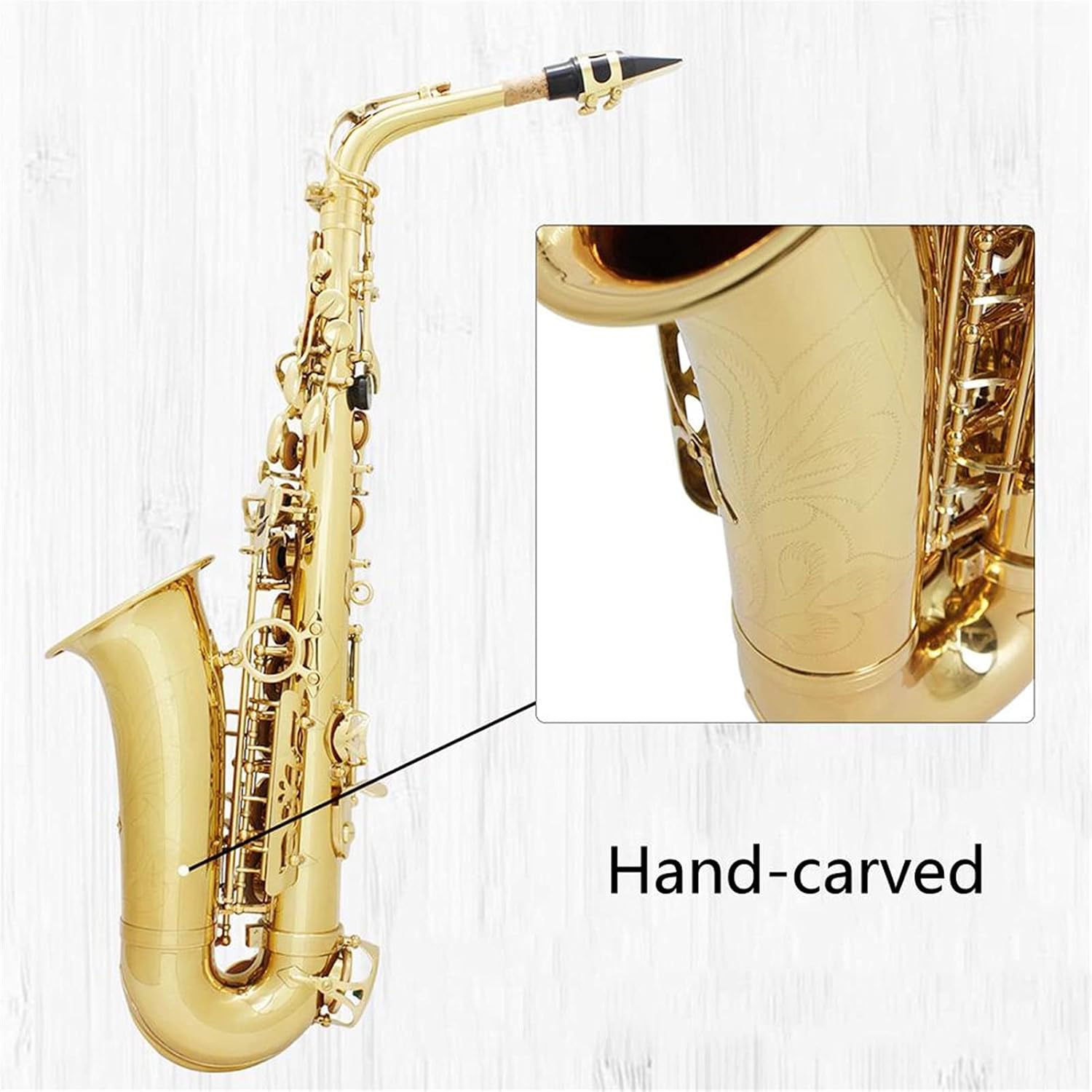 KESHUO Alto Saxophone EB E Flat Professional Woodwind Instrument Brass Sax with Box & Mouthpiece Musical Instrument Accessories Brass Sax Beginners Kit