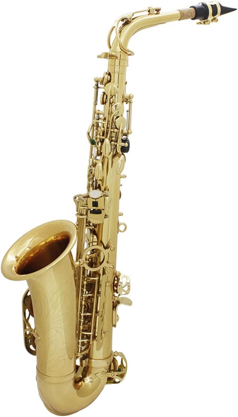 Alto Saxophone EB E Flat Woodwind Instrument Brass Sax with Box & Mouthpiece