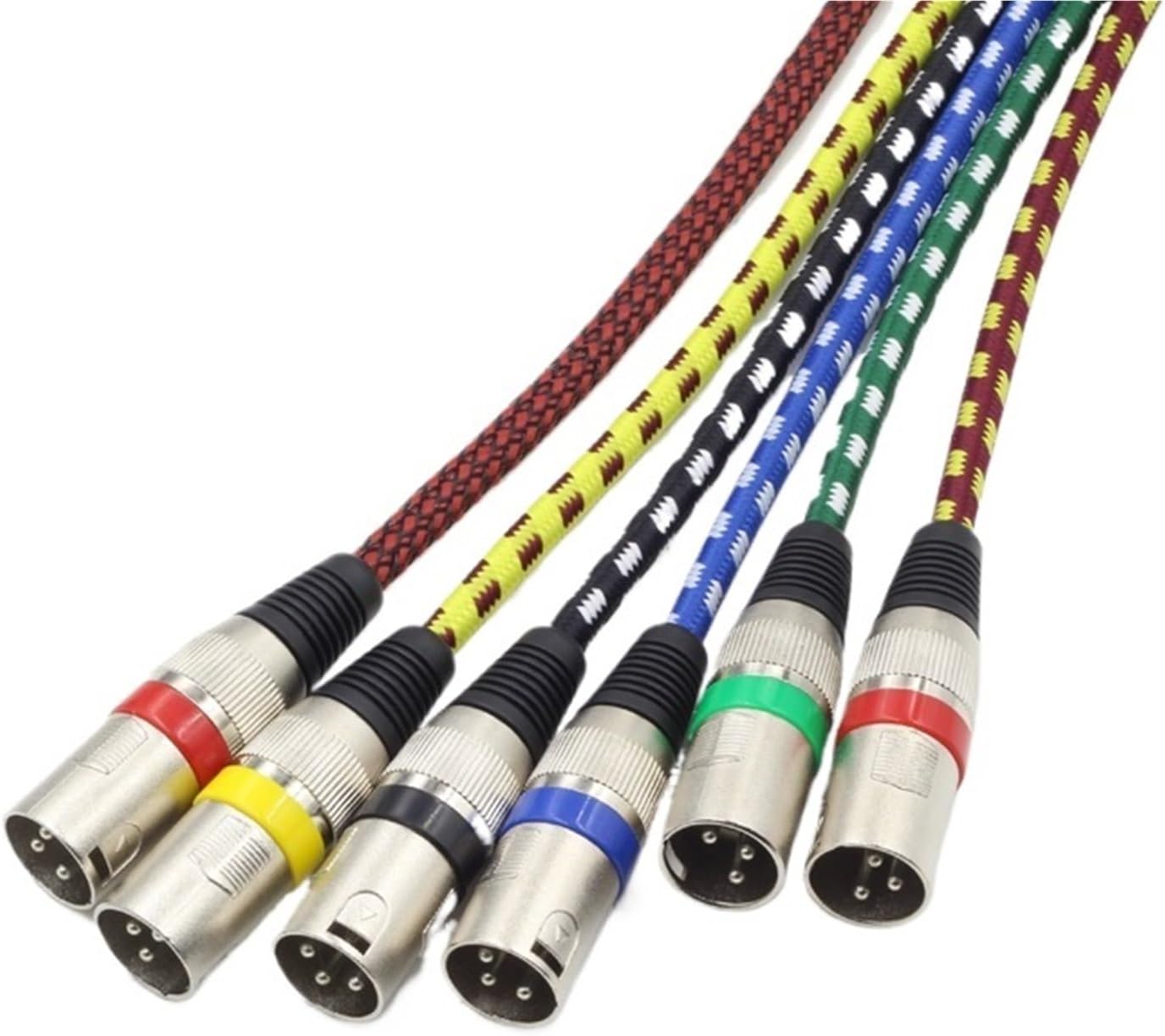 HYUERI XLR Microphone Cable XLR to XLR Male to Female Mixer Amplifier Audio Line Professional Customization(Yellow Red,3m)