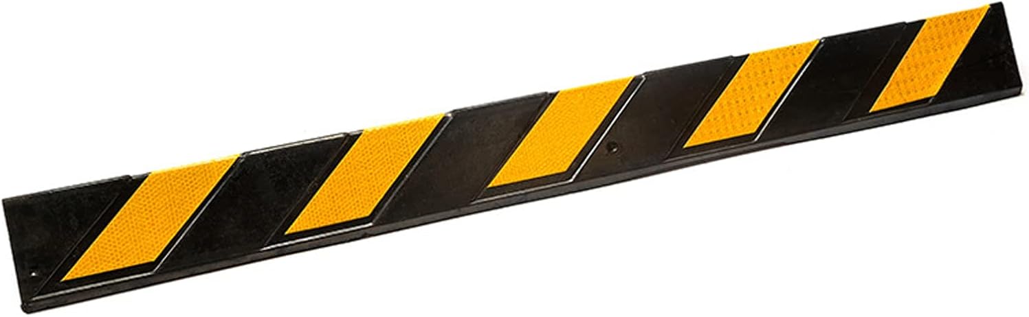 TEMKIN Car Parking Protector Foam Bumpers Protectors Rubber Corner Protectors Garage Reflective Strip 100cm Underground Parking Lot Right Angle Rubber Warning Strip Res Bumpers (Color : Yellow Black