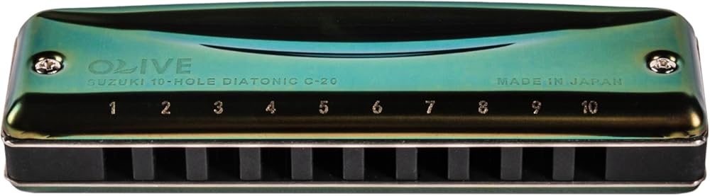 SUZUKI Harmonica, Green Olive-G
