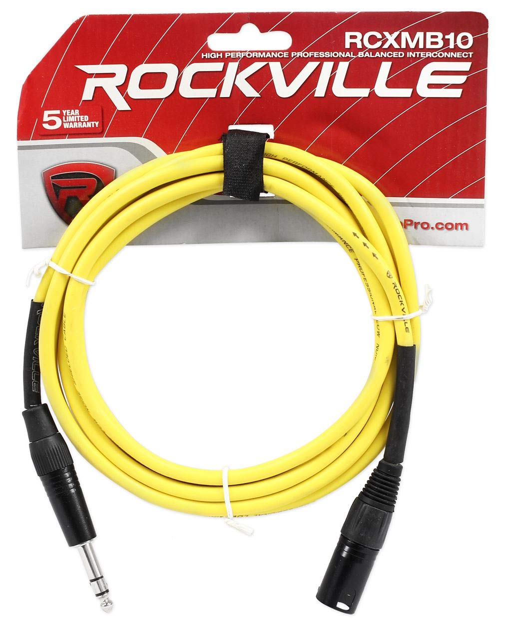 Rockville RCXMB10 Bundle: 10-Ft REAN XLR Male to 1/4