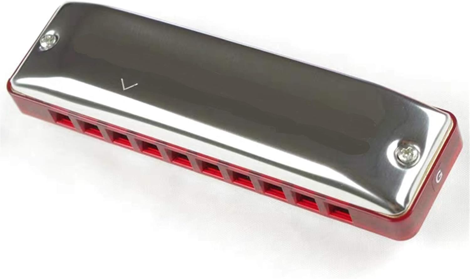 Harmonica Diatonic Harmonica 10 Holes Solo Harp Key C Stainless Steel Cover ABS Comb (Color : Key Low D)