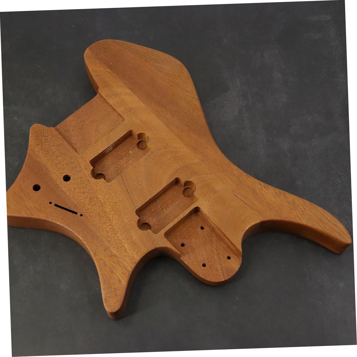 Totority Unfinished Electric Guitar Body Versatile Guitar Accessory for Custom Projects Headless Design for Easy Tuning for Authentic Warm Tones Suitable for Various Music Styles