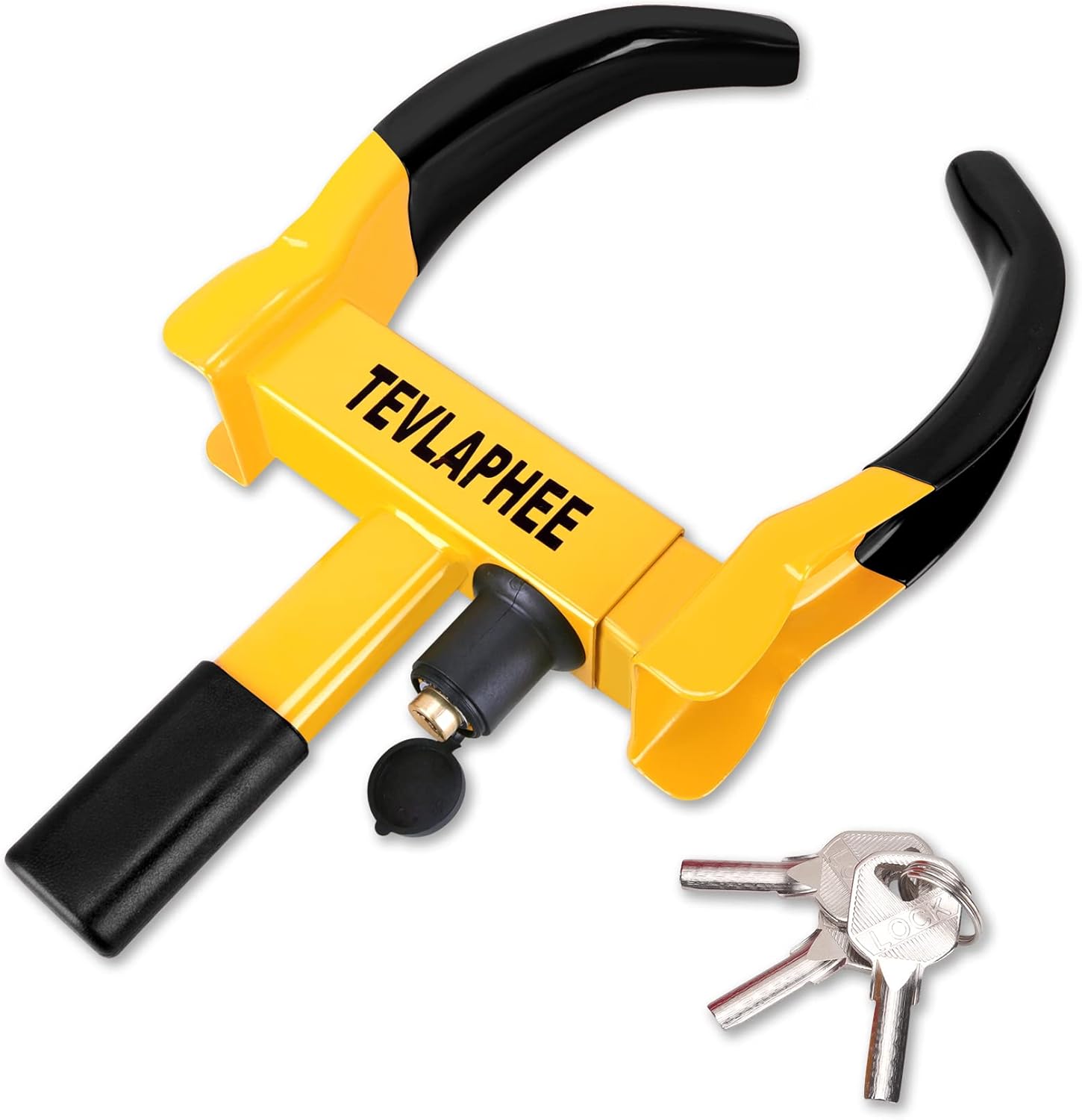 Tevlaphee Universal Wheel Lock Heavy Duty Security Trailer Wheel Lock Tires Anti Theft for Car SUV Golf Cart Great Deterrent Bright Color with 3 Keys