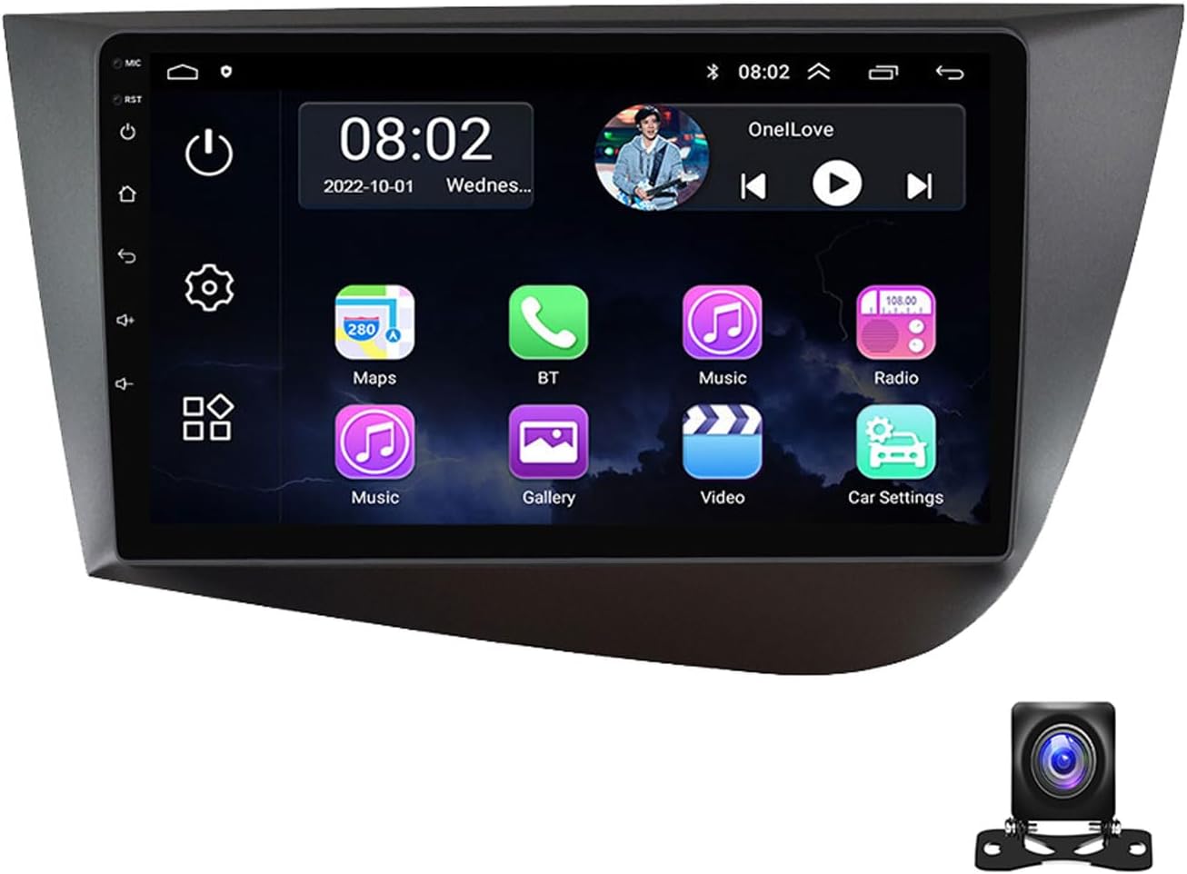 Android 11 Car Stereo 9 Inch Touchscreen for Seat Leon 2005~2012 Compatible with Carplay/Android Auto/DSP, Car Stereo with Bluetooth MP5 Player, 720P Backup Camera, FM Car Radio,Y1 1g+16g