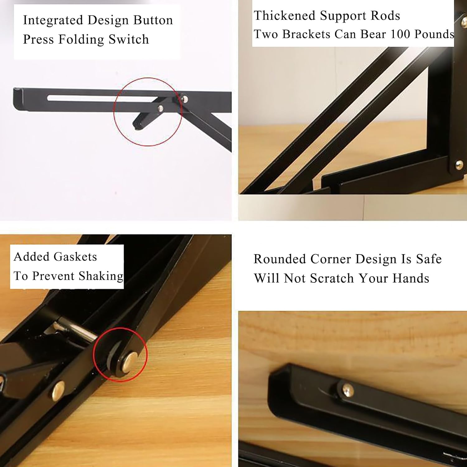 Wall Mount Desk Wall Drop Leaf Table Solid Wood Wall Mounted Folding Dining Table with Rounded Corners Space Saving Kitchen Table with Metal Stand Extendable Floating Table for Small Spaces(120*30cm/4