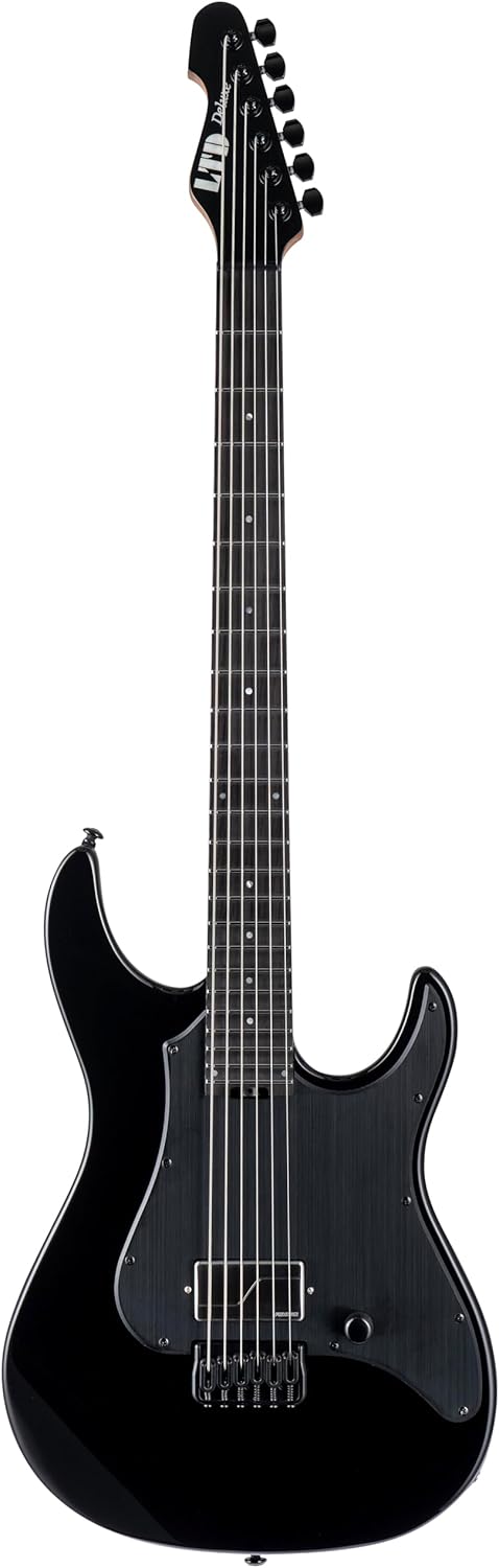 ESP 6 String LTF SN-1 Baritone Guitar, Black, Right, (LSN1BHTBLK)