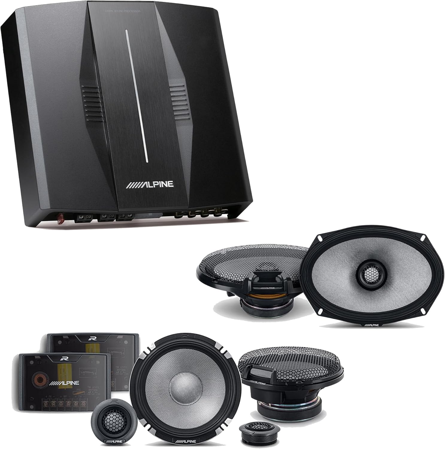 Alpine PXE-C80-88 OPTIM8 8-Channel Hi-Res Digital Sound Processor Amplifier w/ R2-S652 & R2-S69 Bundle