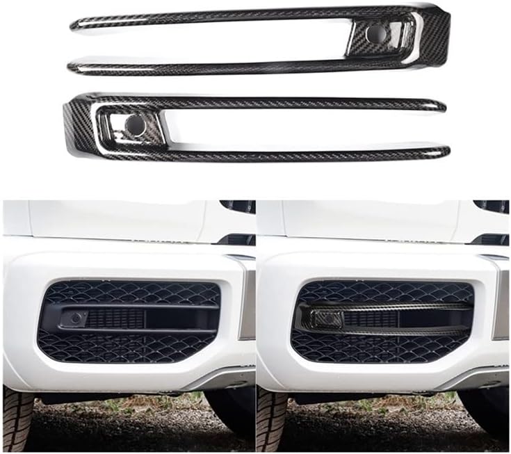 Compatible with Mercedes-Benz G-Class W464 G63 AMG 19-23 Carbon Fiber Front Fog Lamp Cover Cap Trim Car Decoration Retrofitting Accessories