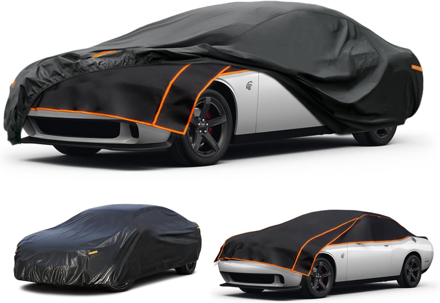 Kayme Hail Protector Car Cover, Anti Hail Multilayer Thickened Full Car Cover,Outdoor Waterproof All Weather Custom Fit Dodge Challenger, Pontiac Firebird, Ford Thunderbird etc