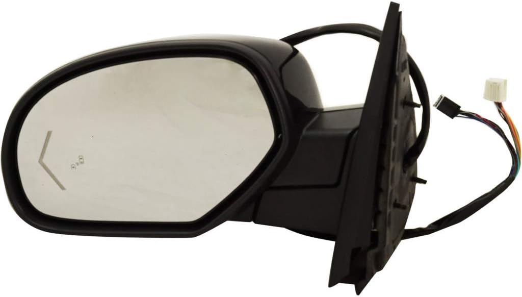 For Chevy Suburban/Tahoe 2007-2014 Door Mirror Driver Side | Power Folding | Heated | w/Blind Spot Detection, Memory & Signal Light | Paintable | Replacement For 20756873 | GM1320527