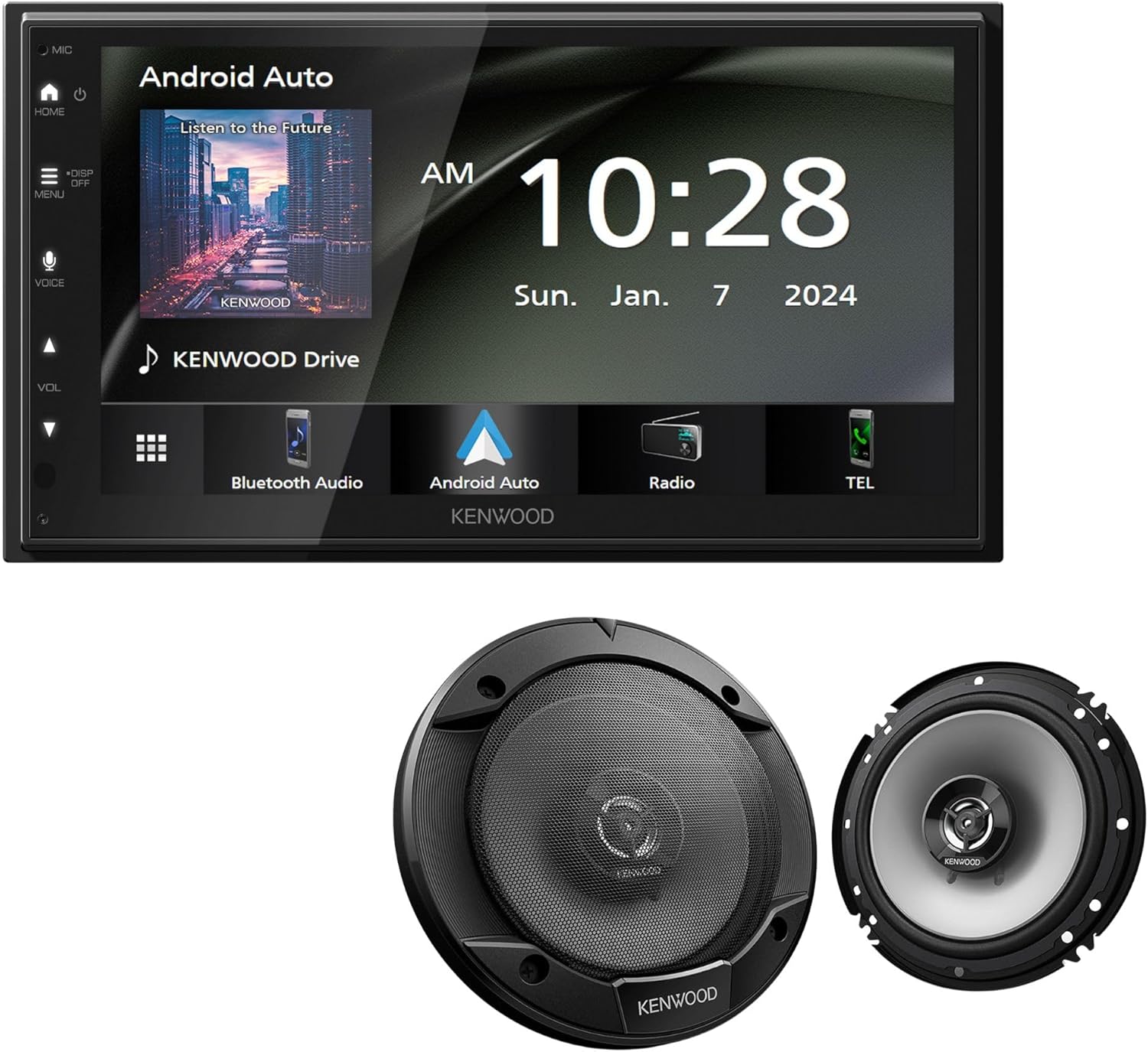 KENWOOD DMX4710S Digital Car Stereo (50W x 6-Ch), Apple CarPlay, Bluetooth-Enabled Head Unit with 6.8