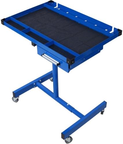 Adjustable Tear Down Work Table with Drawer for Garages, Repair Shops, and DIY, Portable, (4) 2.5