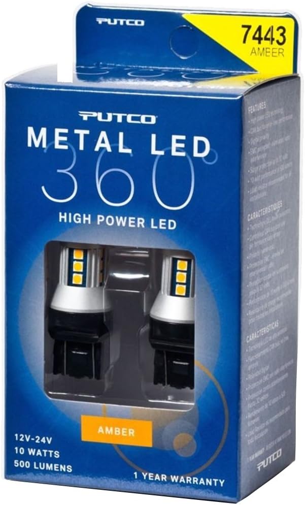 Putco 347443A-360 Metal LED Bulb, 1 Pack