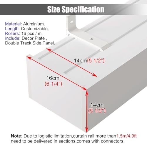 Easy Installation Shower Curtain Rod Adjustable Corner Ceiling Support Curved Rod,Heavy Duty 4 in 1 Curtain Tracks System - 5.7M (18.7ft) Adjustable Ceiling/Wall Mount Rods for Versatile Pel