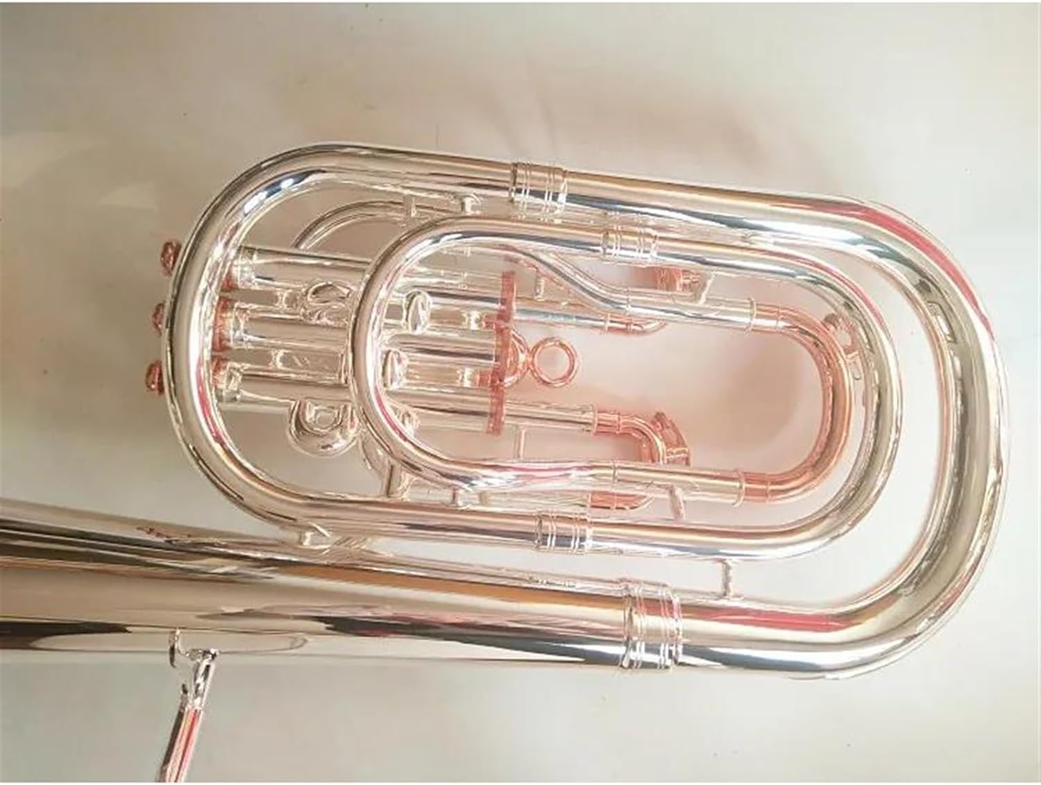 Beginner euphonium Euphonium Horn Bb Key 3+1 Piston Compensating Silver Plated With Nylon Case And Mouthpiece Instruments