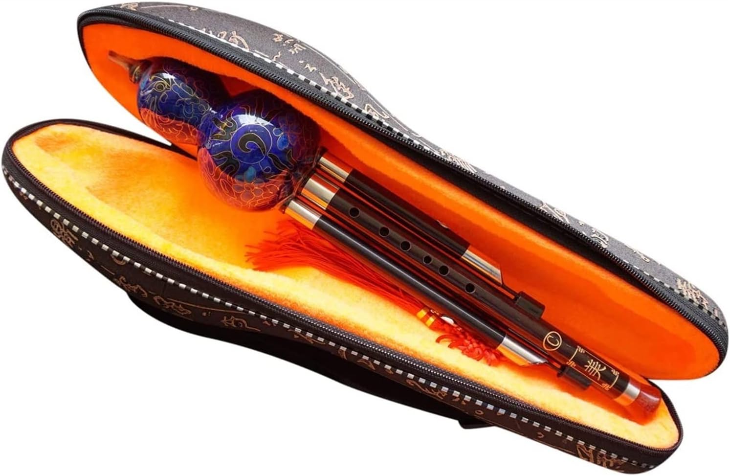 FLFL Hulusi Ebony 3 Octaves Hulusi Flute Woodwind W/Case (Color : Bb Key)