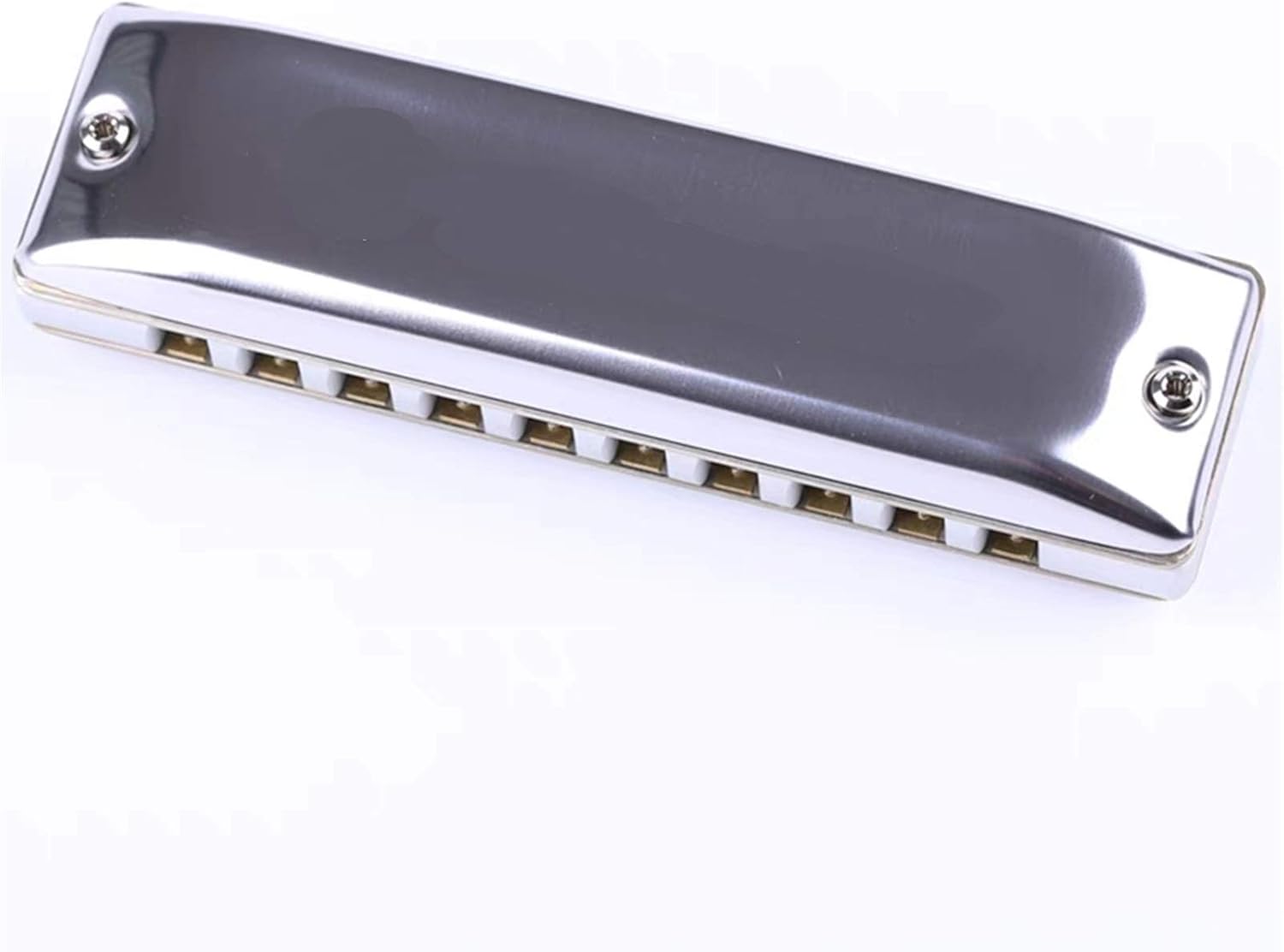 Harmonica Diatonic Harmonica 10 Holes Blues Harp Key C Brass Reeds Stainless Steel Cover Aluminum Comb (Color : Key F)