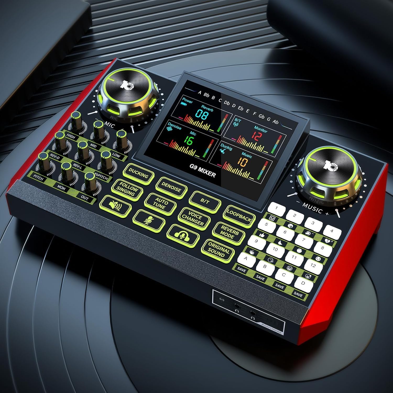 G9 Podcast Equipment Bundle Audio Mixer,All-in-One Sound Board for Live Streaming, Podcast Recording, Phone, PC, Singing, DJ,Gaming, Voice Changer.