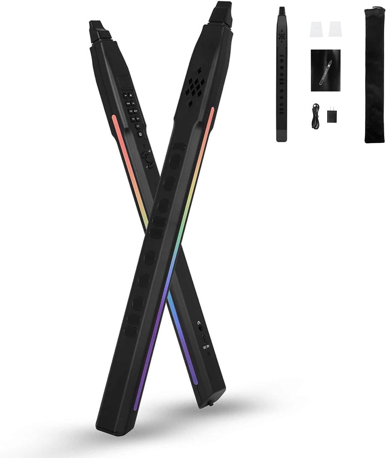 Digital Wind Instrument, Mini Saxophone Instrument with MIDI function, 13 Tones Electronic Wind instrument, Portable Digital Electronic Wind Instrument Synthesizer for Beginners