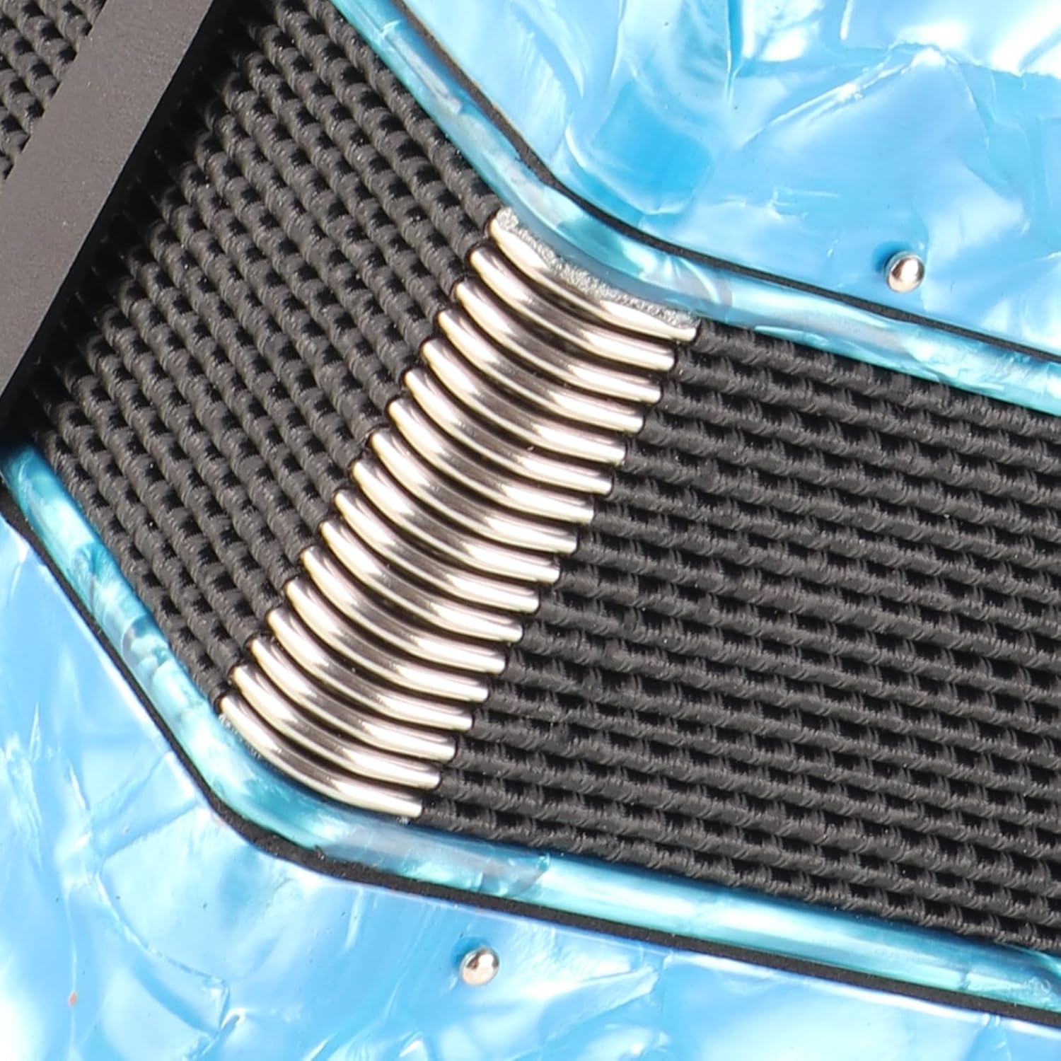 Kids Accordion, Bright Color Kids Accordion 22 keys Button Accordian, Black and White Piano Keys Accordion Acordeon Concertina, for Kids Children (Sky Blue)